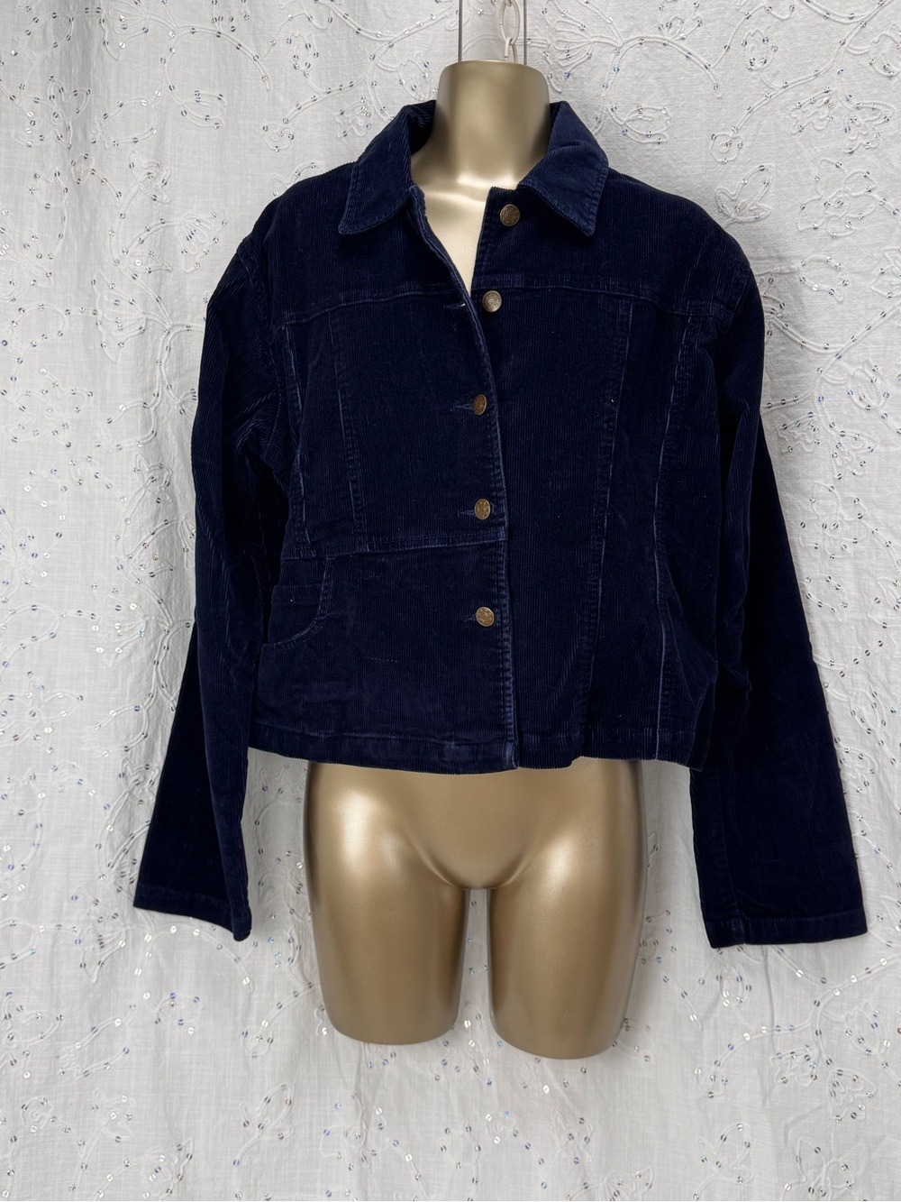 Y2K Susquehanna Trail Outfitters (STO) Dark Navy Corduroy Jacket Size L